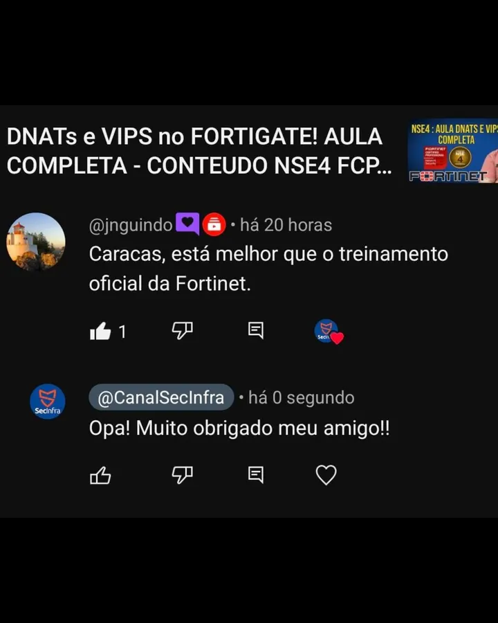Depoimento de aluno SecInfra 23