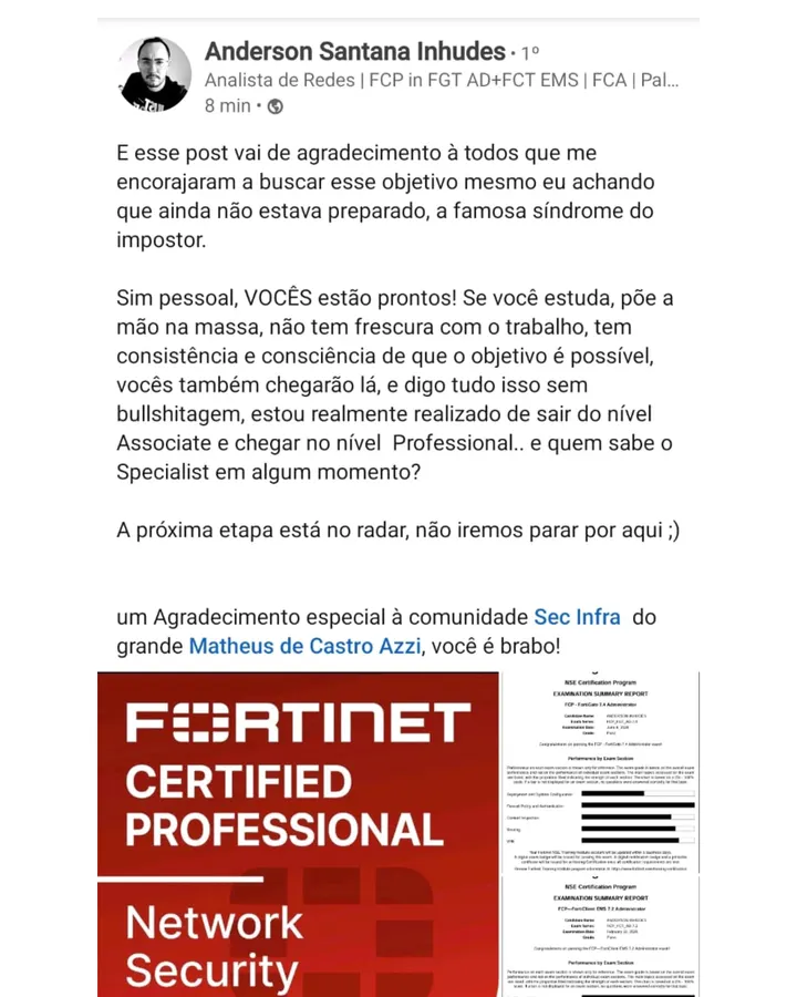 Depoimento de aluno SecInfra 24